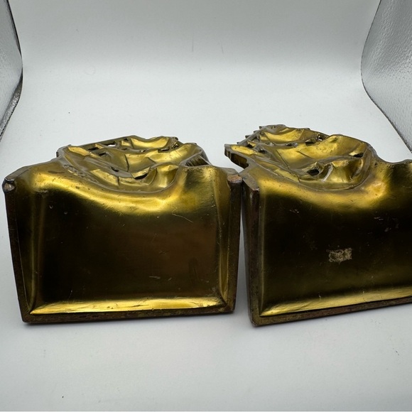 Vintage Weidlich Brothers WB Bronze Cast Iron Bookends Pair Galleons Ships Boats - Picture 11 of 13